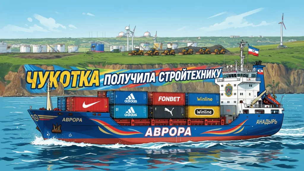 Аврора пришвартовалась в Анадыре. Чукотка получила стройтехнику